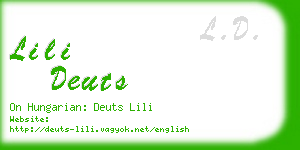 lili deuts business card